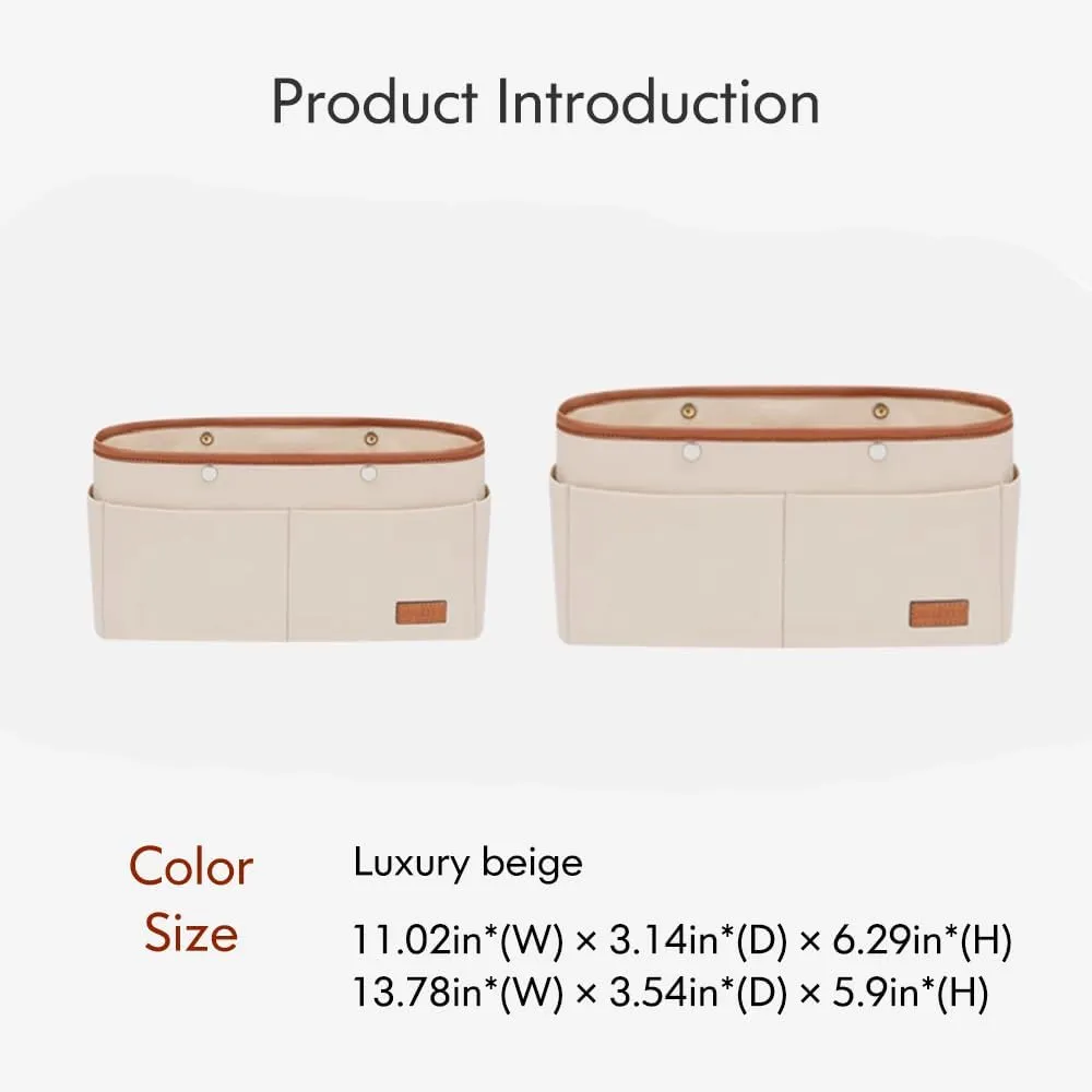 GIVLEFLY，Hasp Purse Organizer, Felt Bag Organizer Insert Purse Organizer For Tote,Handbag，Portability (medium)