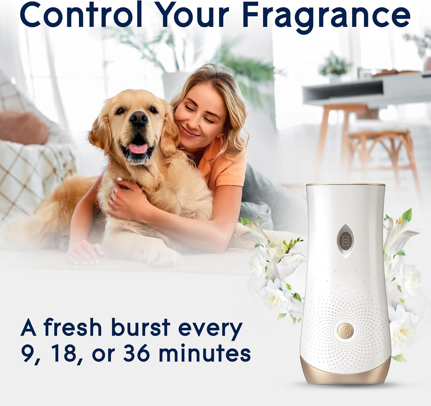 Glade Automatic Spray Refill, Pet Fresh Scent, Scented Air Freshener for Home and Bathroom, 6.2 Oz, 2 Count