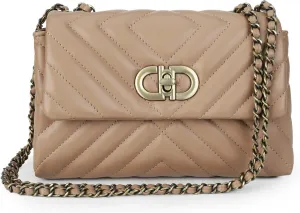 GLITZALL Small Quilted Crossbody Bag for Women Trendy Designer Shoulder Purse and Handbags with Chain Strap