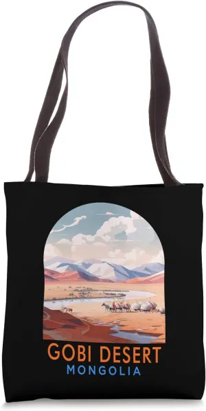 Gobi Desert Travel Adventure Exploring Gobi Desert Mongolia Tote Bag