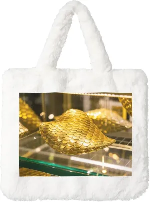 Gold Mermaid Scale Plush Handbag,Soft Plush Bag,A Must-Have Cute Bag for Women When Going Out