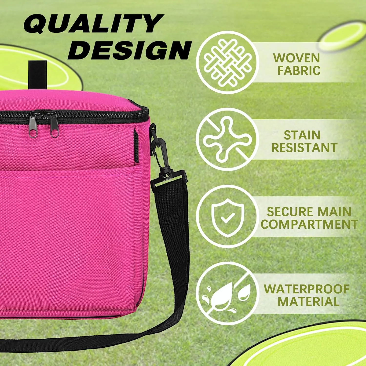 Goloni Disc Golf Bag Holds 8 Discs,Lightweight & Large Capacity disk golf bags, Disc & Pet Frisbee Toys,disc golf accessories & disc golf bags for men