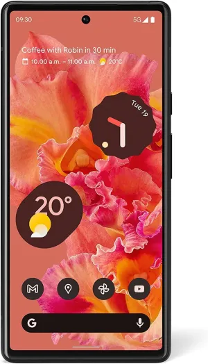 Google Pixel 6 5G, US Version, 128GB, Kinda Coral - Unlocked (Renewed)