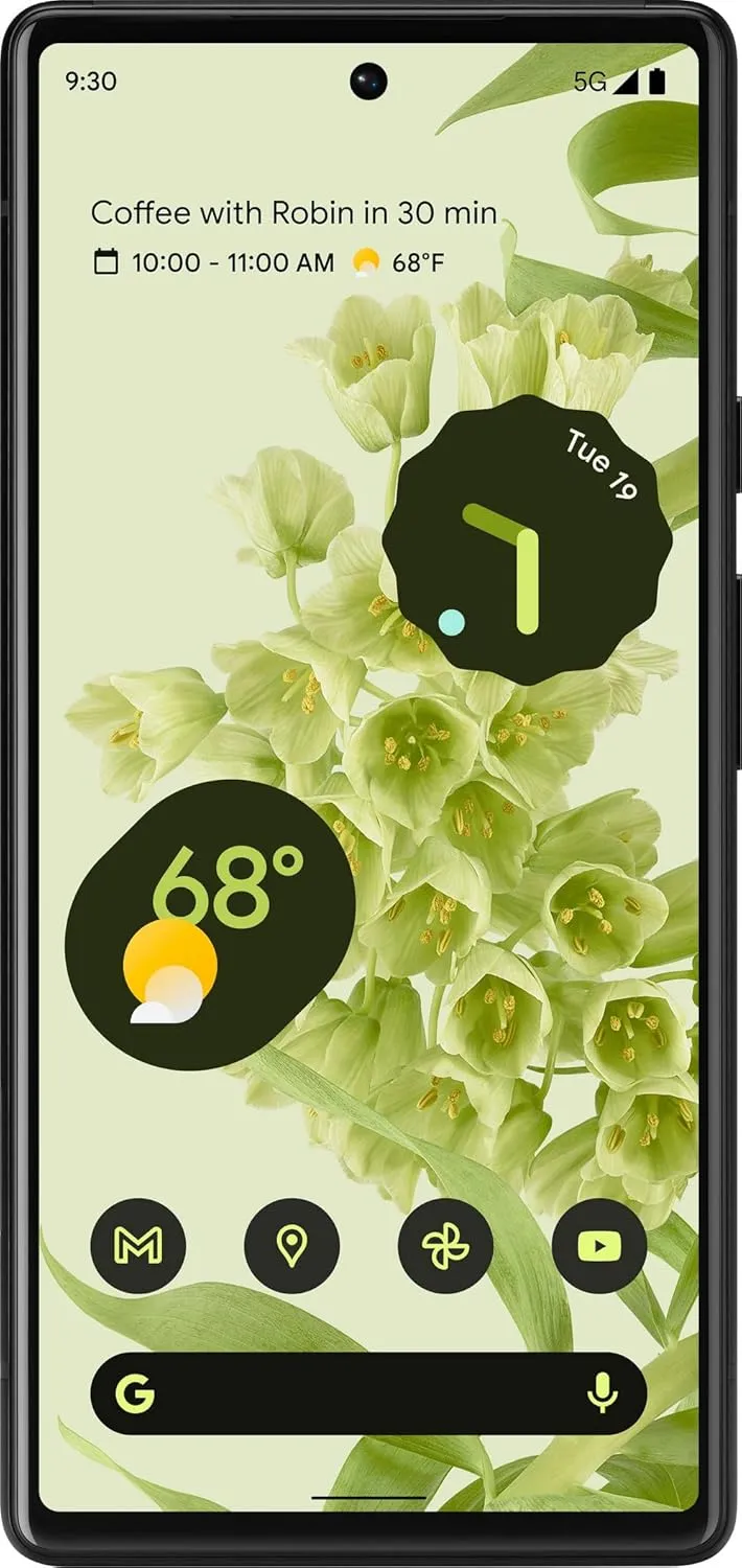 Google Pixel 6 5G, US Version, 128GB, Sorta Seafoam - Unlocked (Renewed)