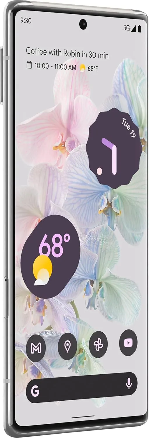 Google Pixel 6 Pro 5G, US Version, 128GB, Cloudy White - Unlocked (Renewed)