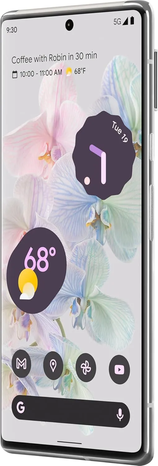 Google Pixel 6 Pro 5G, US Version, 128GB, Cloudy White - Unlocked (Renewed)