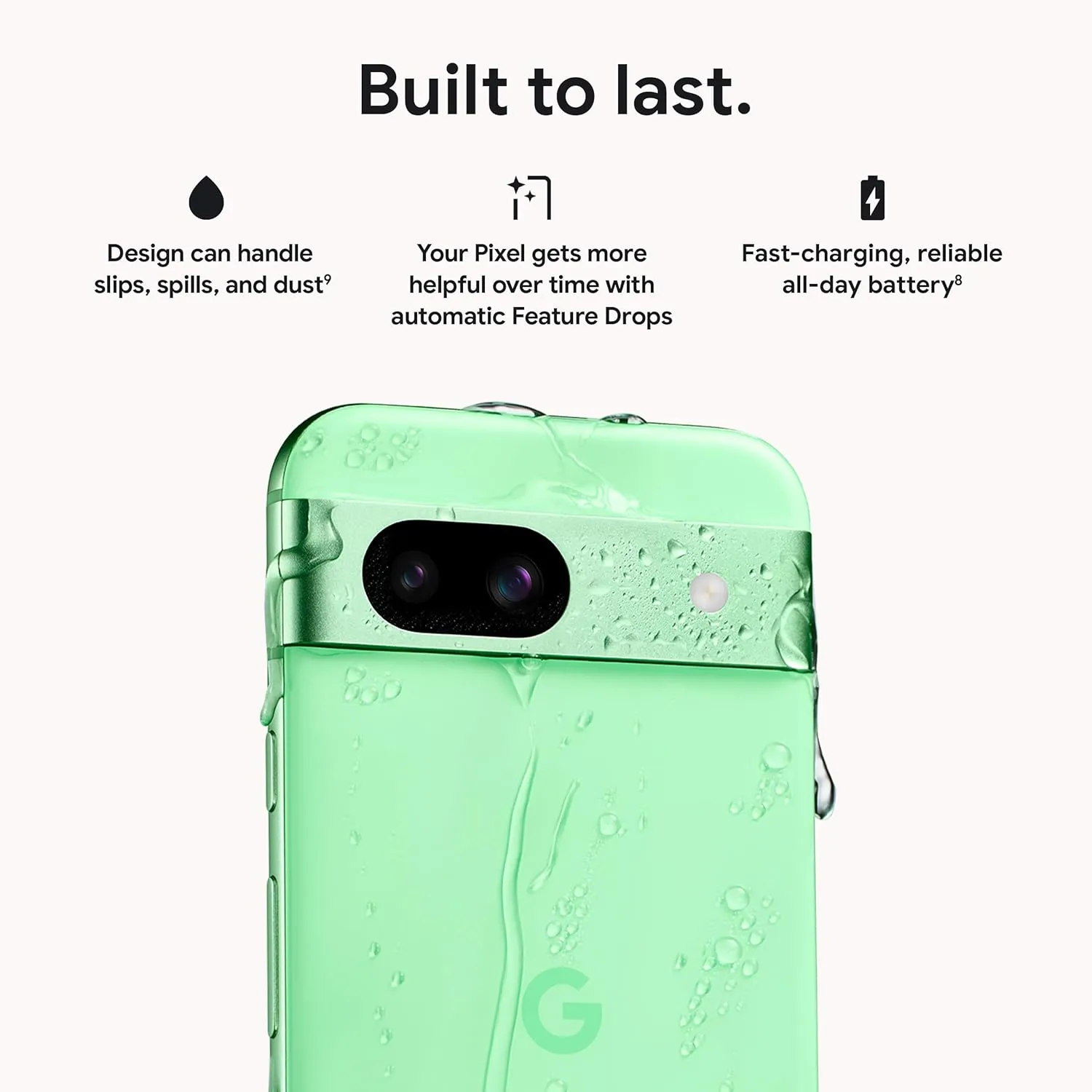 Google Pixel 8a - Unlocked Android Phone with Google AI, Advanced Pixel Camera and 24-Hour Battery - Porcelain - 128 GB