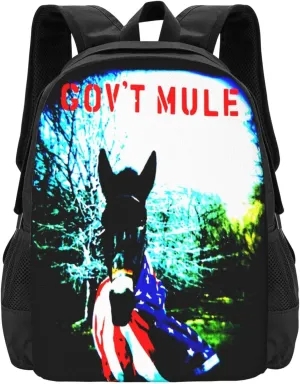 Gov't Rock Mule Band Backpack Large Capacity Backpacks Minimalist Leisure Travel Daypack 16.5 inch