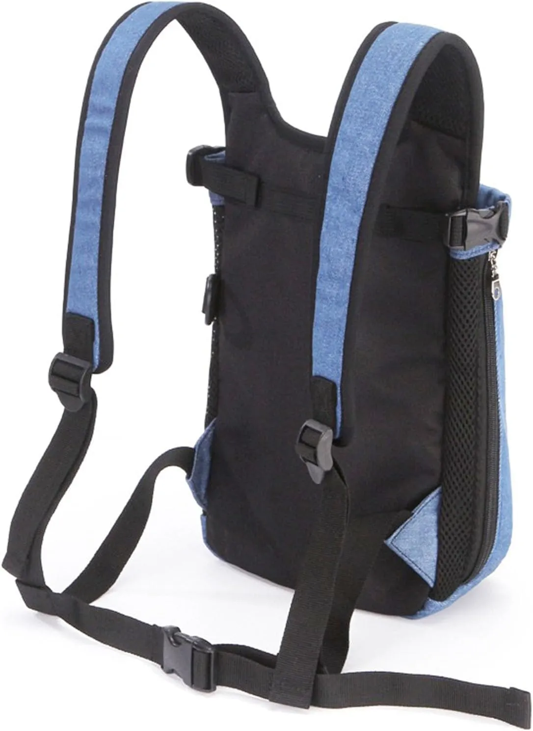Grebest Pet Carrier Pet Bag Fashion Breathable Portable Adjustable Drawstring Comfortable Chest Shoulder Bag Anxiety-reducing Pet Bag Blue M