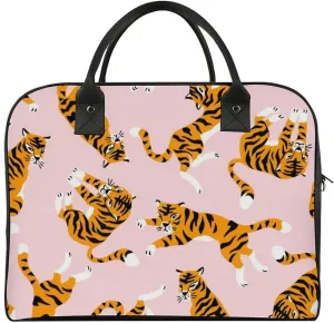 Green Boston Terrier Dogs Fashionable Large Capacity Travel Handbag Unisex