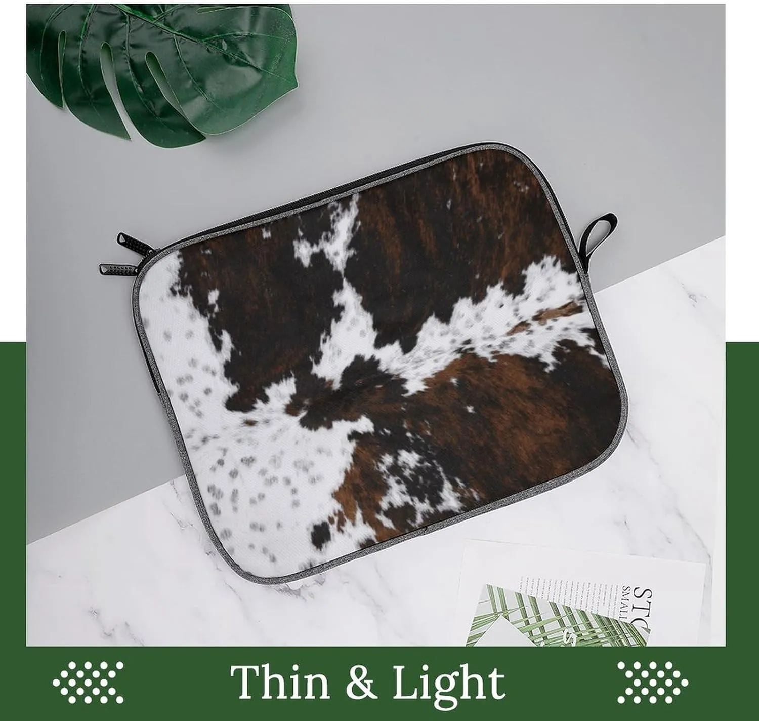Green Boston Terrier Dogs Large Capacity Portable Laptop Case Unisex
