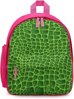 Green Crocodile Lizard Skin Cute Backpack Lightweight Travel Daypack Basic Notebook Bag with Pockets