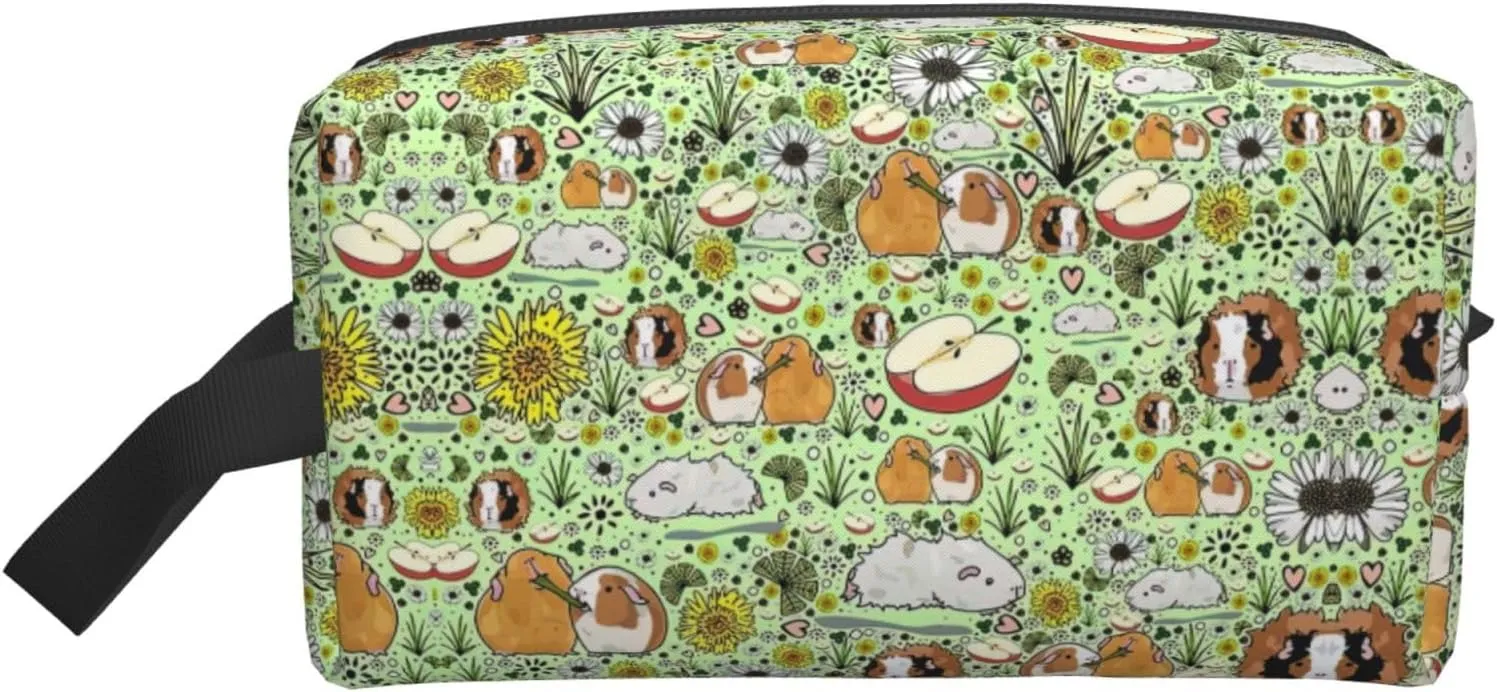 Guinea Pig Print Toiletries Makeup and Daily Essentials Large Capacity Zippered Storage Travel Bag