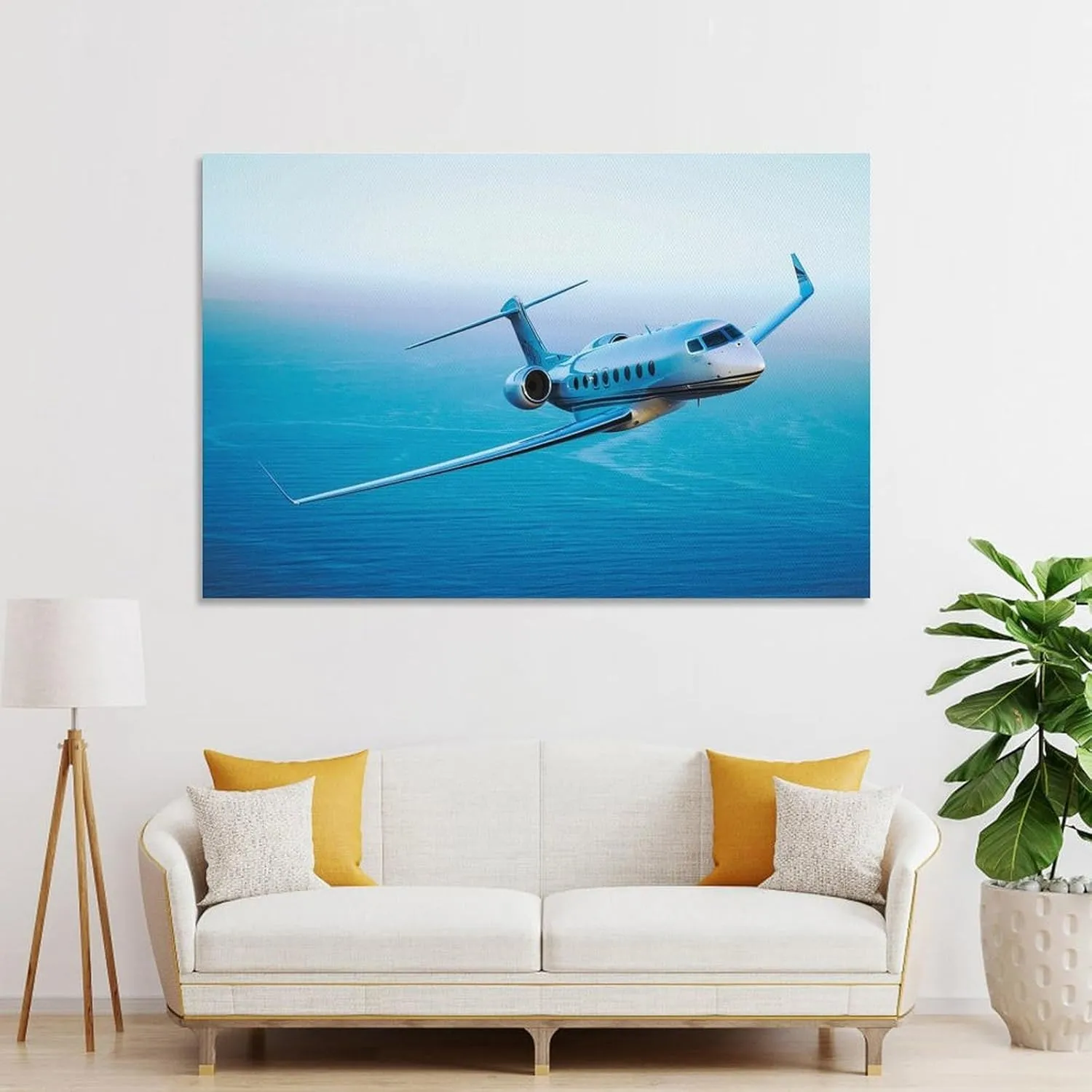 Gulfstream G650 Aircraft Poster Canvas Wall Art Poster For Room Aesthetics And Decor Canvas Painting Posters And Prints Wall Art Pictures for Living Room Bedroom Decor 12x18inch(30x45cm) Unframe-styl