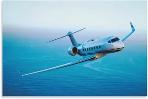 Gulfstream G650 Aircraft Poster Canvas Wall Art Poster For Room Aesthetics And Decor Canvas Painting Posters And Prints Wall Art Pictures for Living Room Bedroom Decor 12x18inch(30x45cm) Unframe-styl