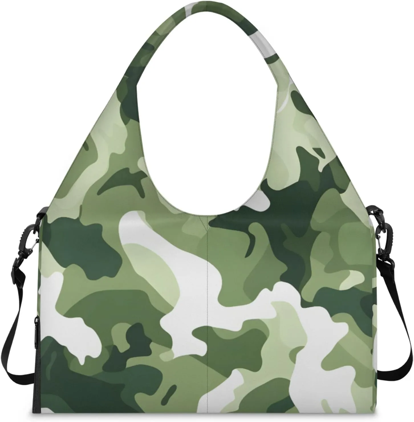 Gym Bag for Women Camo Themed Duffel Bag with Shoe Compartment and Yoga Mat Holder Portable Weekender Bags Travel Tote Bags