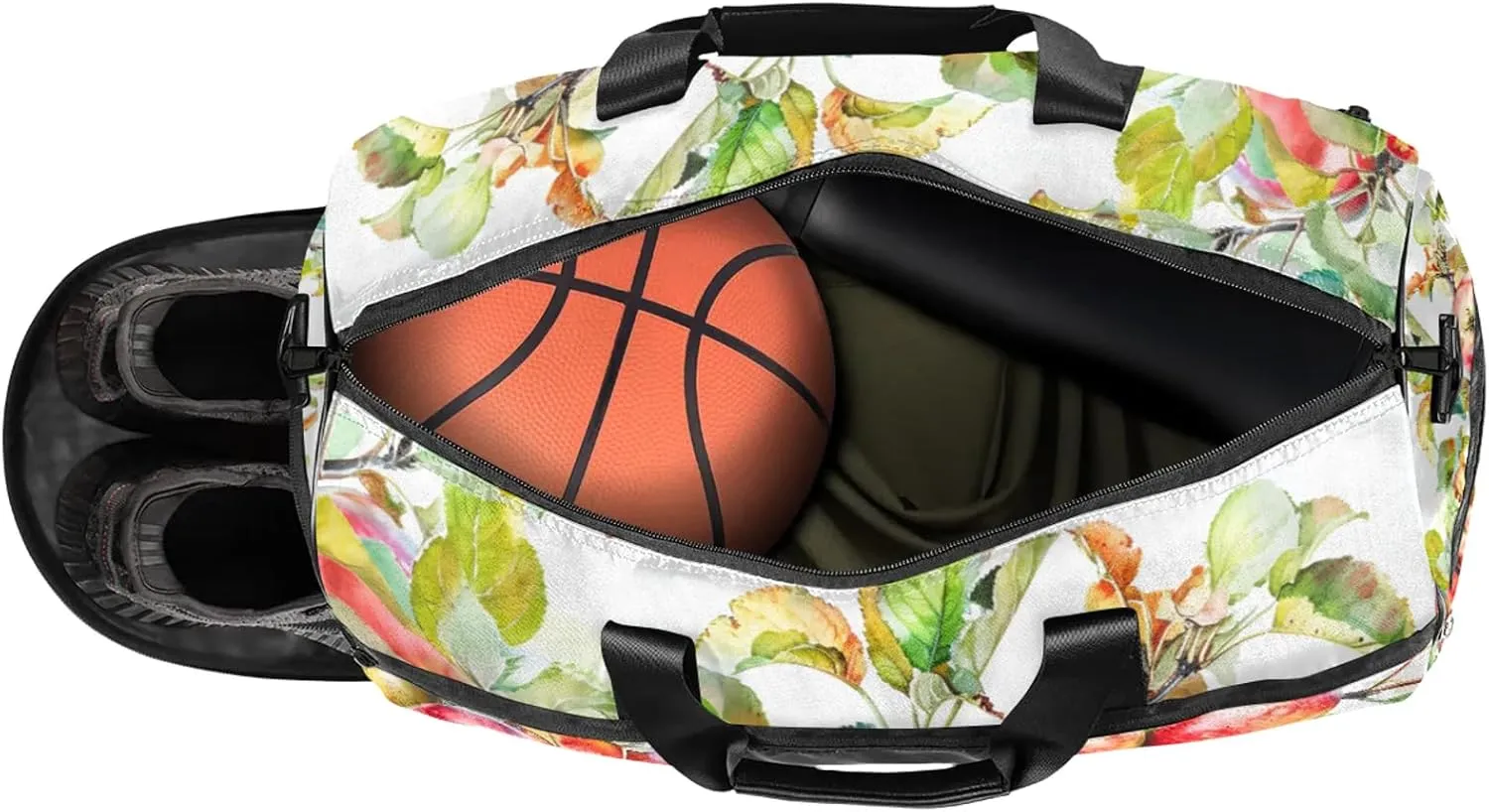 Gym Bag for Women Men Fruit Apple Tree Travel Duffle Bag with Shoe Compartment Waterproof Sports Tote Bags Large Overnight Weekender Bags for Travel Swimming Gym Yoga Dance