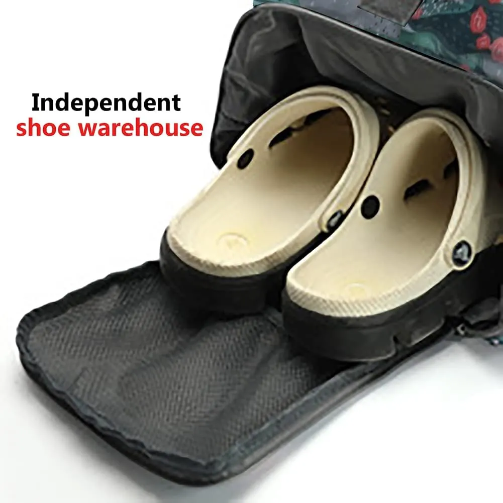 Gym Bag Large Duffle Bag for Women Travel Overnight Weekend Waterproof Hospital Dance Bag Workout Bag with Shoes Compartment (Cactus)