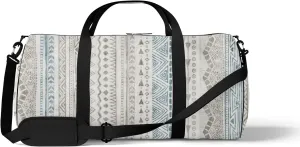 Gym Bag Sports Travel Bag Abstract Stripe Texture Symmetric Geometry Weekender Bags with 2 Side Pocket Lightweight Waterproof Polyester Tote Bag for Swimming Yoga Women Men 9x17.6inch