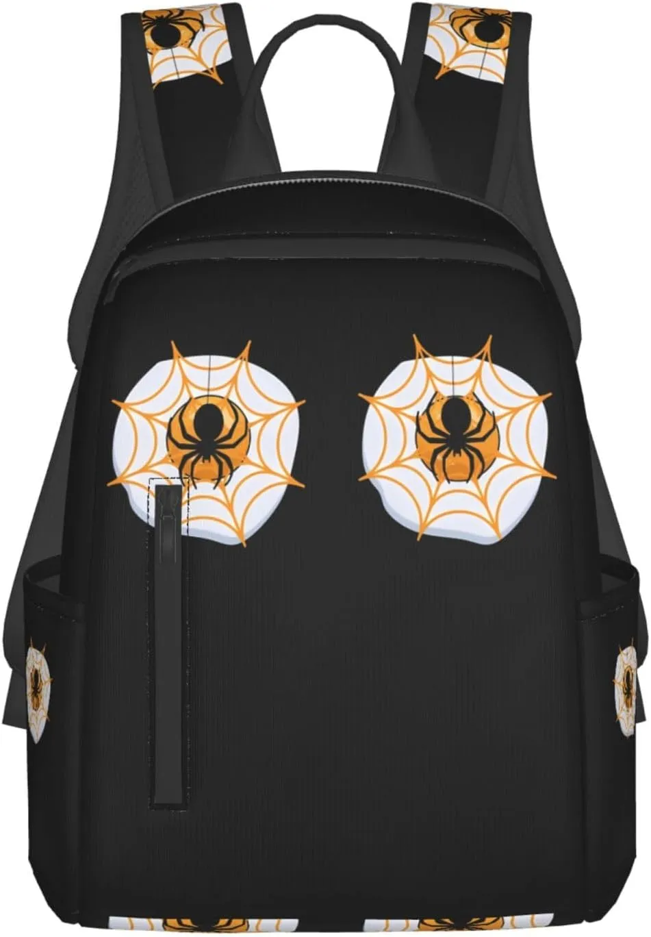 Halloween Eggs Boobs Spider Casual Backpacks Large Capacity Laptop Backpack Sports Rucksack Travel Daypack Adjustable Shoulder Strap Work Bag for Outdoor Camping