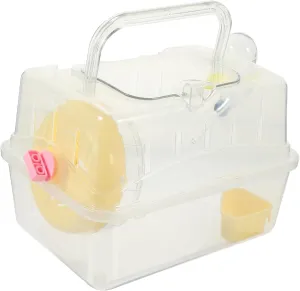 Hamster Transparent Cage Portable Pet Mouse Carrier with Spacious Design Breathable Material for Travel Sightseeing Durable Lightweight for Easy Carrying Hamster Nursery Container
