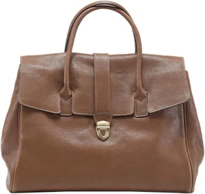 Handheld briefcase women's vintage leather large capacity commuting tanned cowhide women's bag