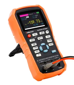 Handheld LCR Meter 100Hz-100KHz, 0.2% Accuracy, Digital Bridge Multimeter for Capacitance, Inductance, Resistance Testing, with ESR Calibration Ideal for Engineers and Technicians (4080)