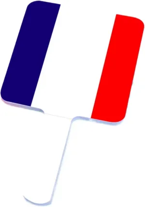 Handheld Makeup Mirrors with France Flag - Hand Held Mirror with Handle for Makeup, Portable Travel Beauty Mirror for Men Women(Square) White 12×22Cm