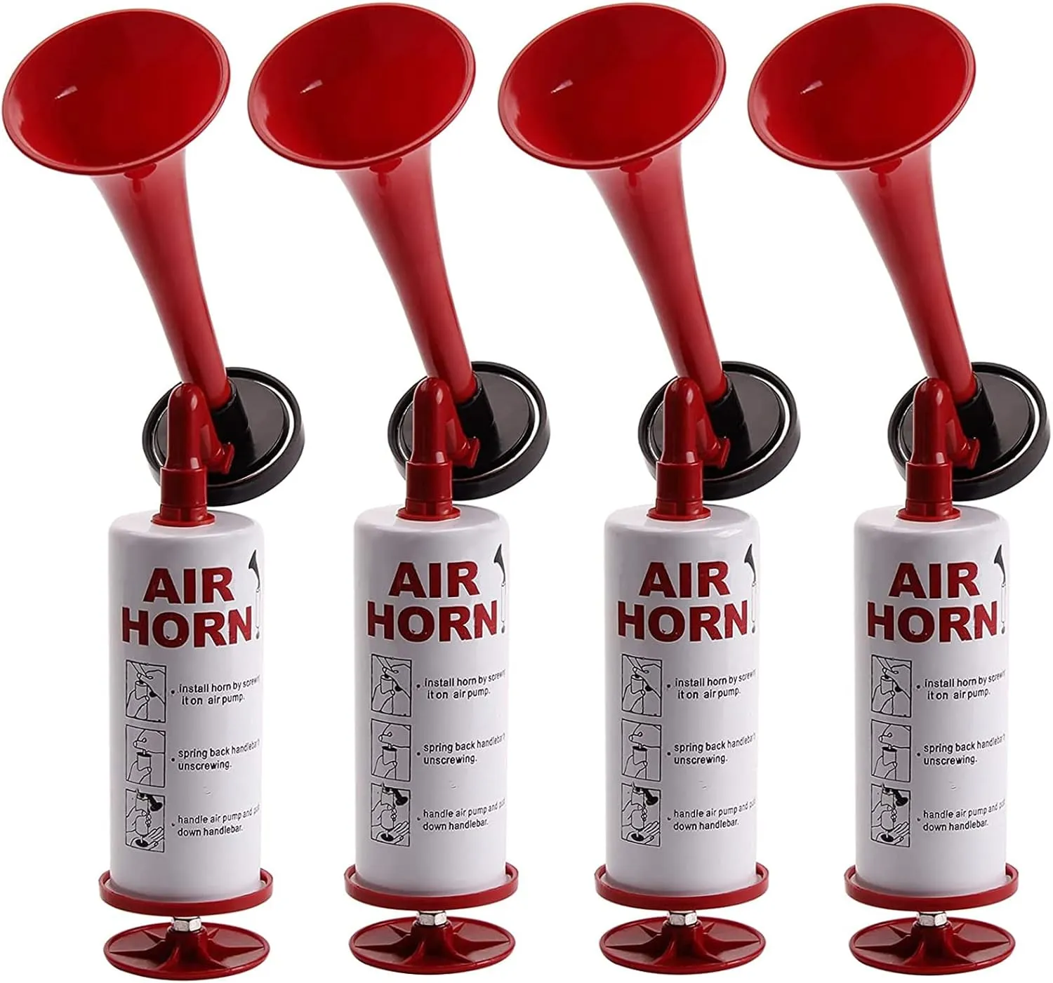 Handheld Pump Air Horn, Banhao Warning Cheering Horns Sports Events Loud Noise Maker Safety for Boats Cars Party Graduation Aggressive Animals