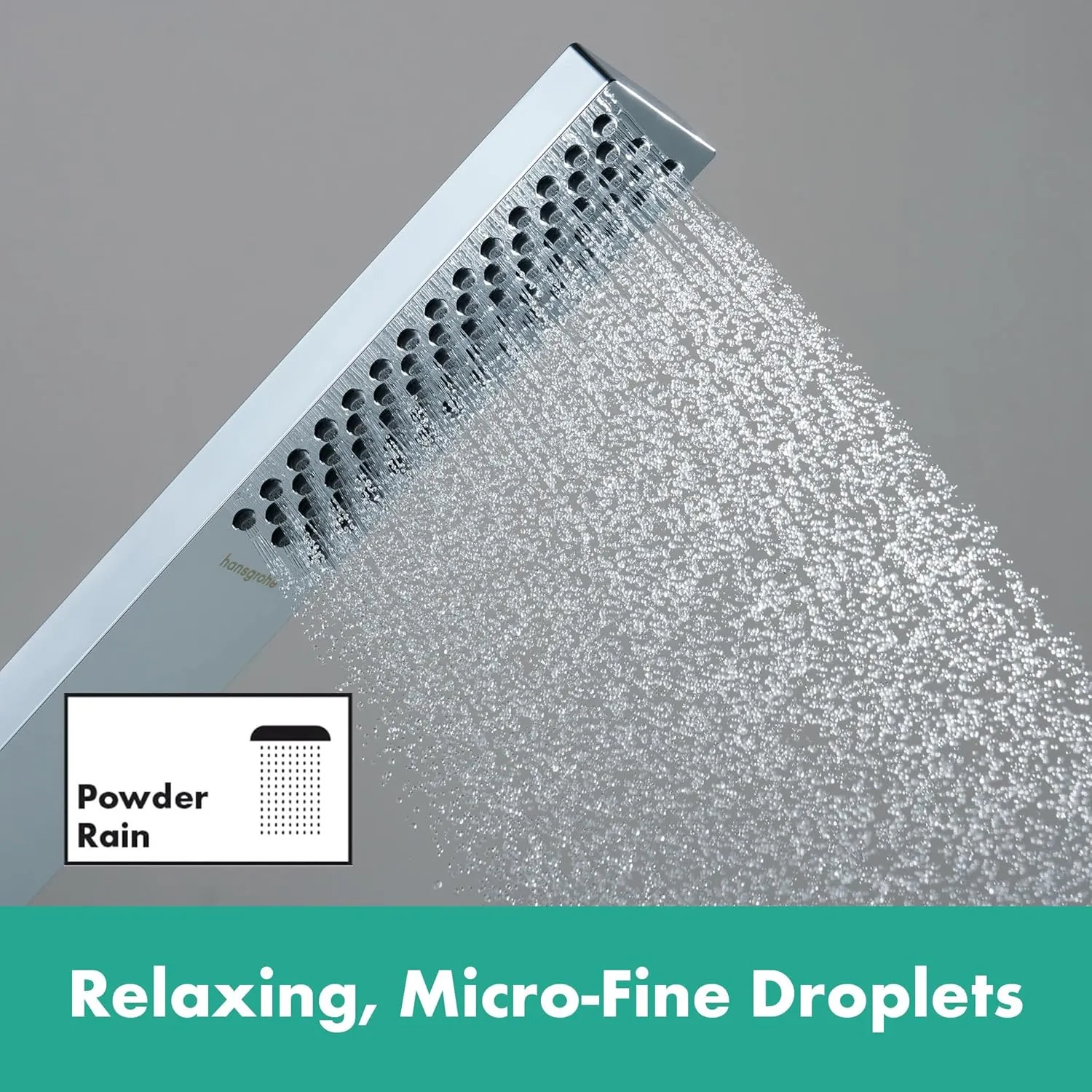 hansgrohe Pulsify E 2-inch Modern Handheld Shower Head 1-Spray PowderRain in Chrome, 24322001