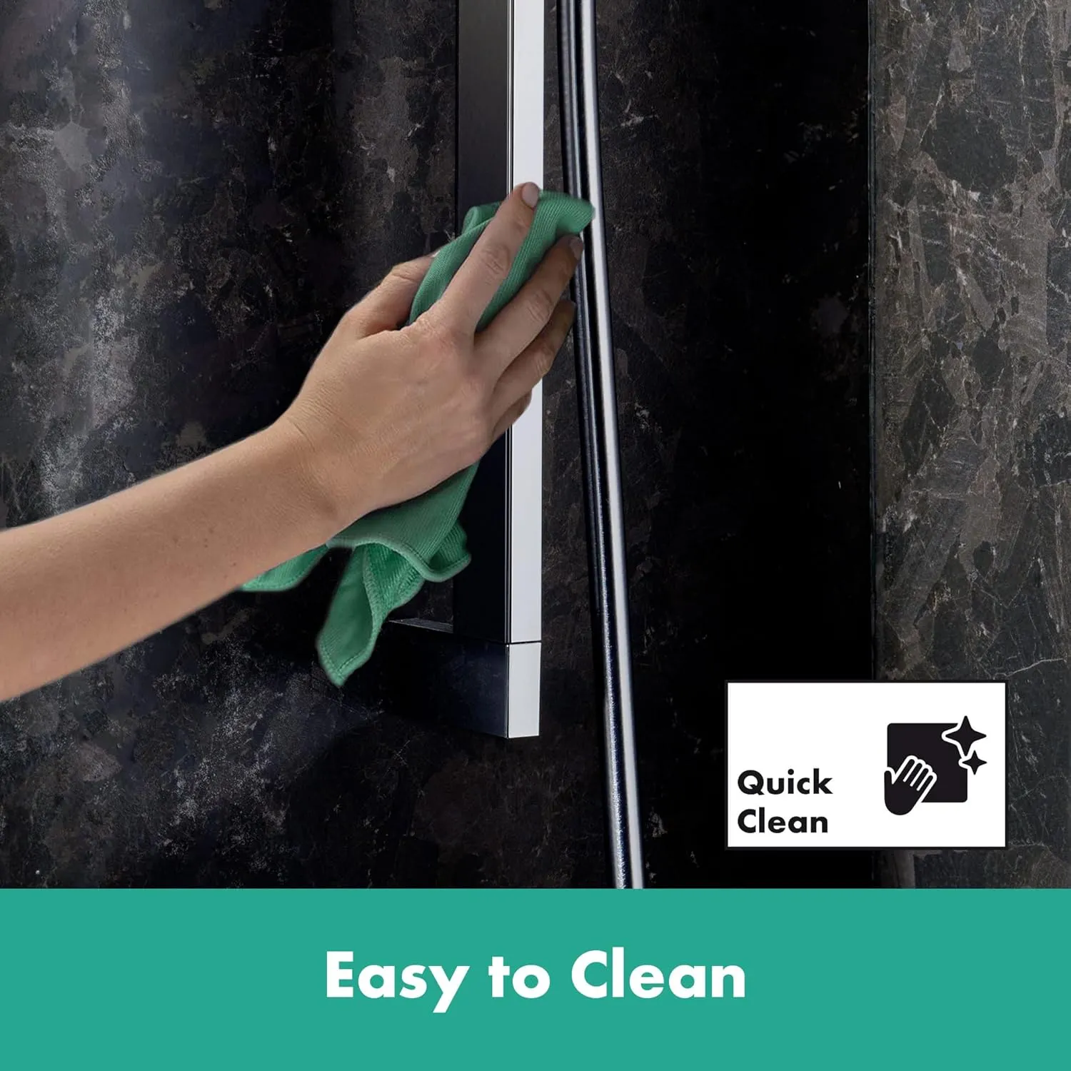 hansgrohe Pulsify E 2-inch Modern Handheld Shower Head 1-Spray PowderRain in Chrome, 24322001