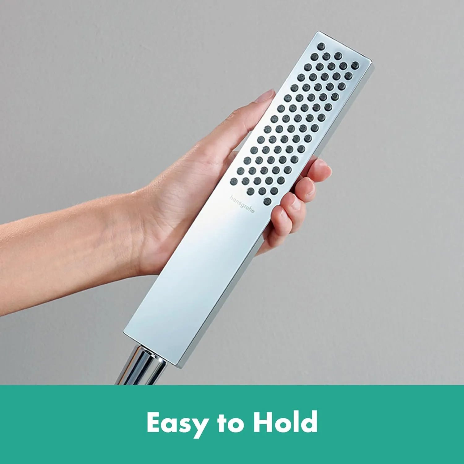 hansgrohe Pulsify E 2-inch Modern Handheld Shower Head 1-Spray PowderRain in Chrome, 24322001