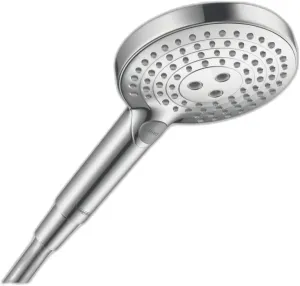 hansgrohe Raindance Select S Low Flow 5-inch Handheld Shower Head Modern 3 -Spray PowderRain, Rain, Whirl 26036001
