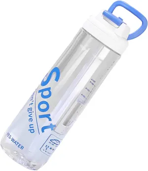 Happyyami Travel Straws Fitness Bottle Reusable Drink Bottle Water Bottle with Measurements Drink Supplies Portable Sports Bottle Portable Water Bottle Colorful Lovers Container re-usable