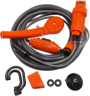 Haueeschoen Camping Shower, Portable Shower Car Shower Set 12V Portable Outdoor Automobile Water Spray Pumps Camping Nozzle Kit for Outdoor Camping Travel Car Pet Dog Shower