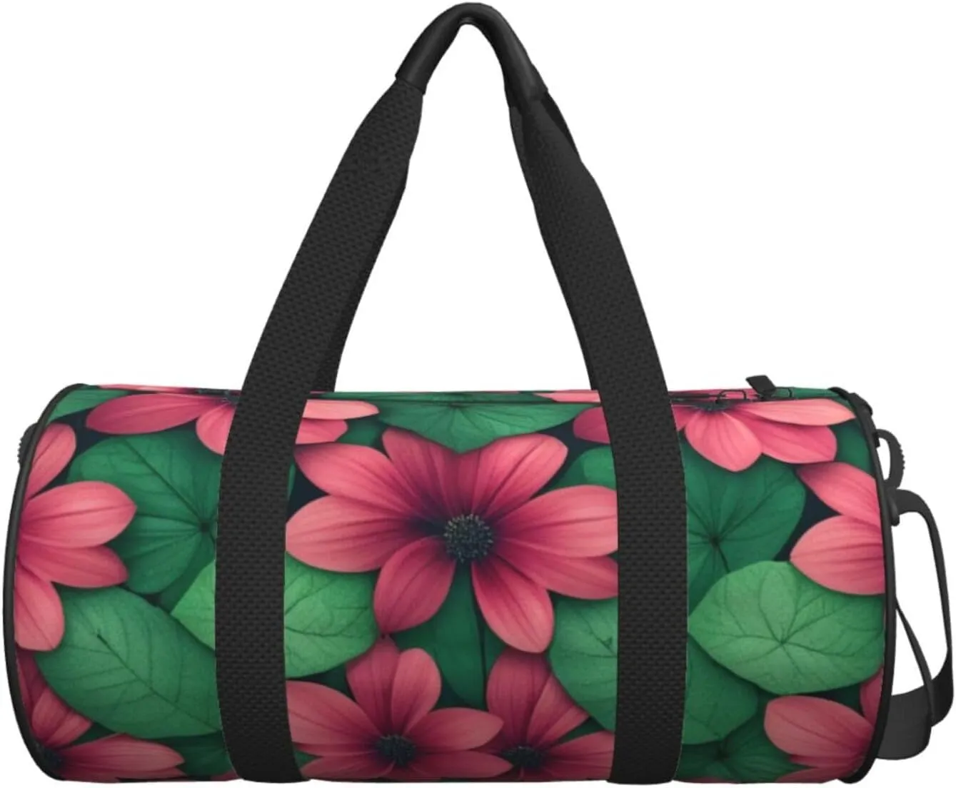 HD Green Nature Printed Travel Bag,Round Personal Item Storage bag,Foldie Duffel Bag for Traveling Vacation,Fitness,Sports