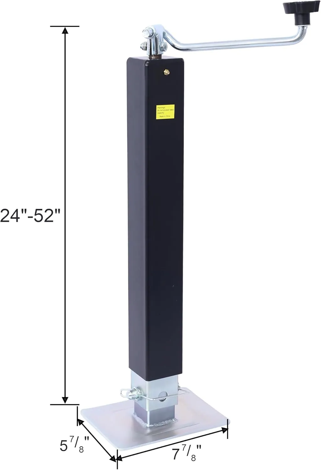 Heavy Duty 8,000 lbs. top Wind Weld on Square Tube Drop Leg Jack Boat Trailer Jack (8000lbs)