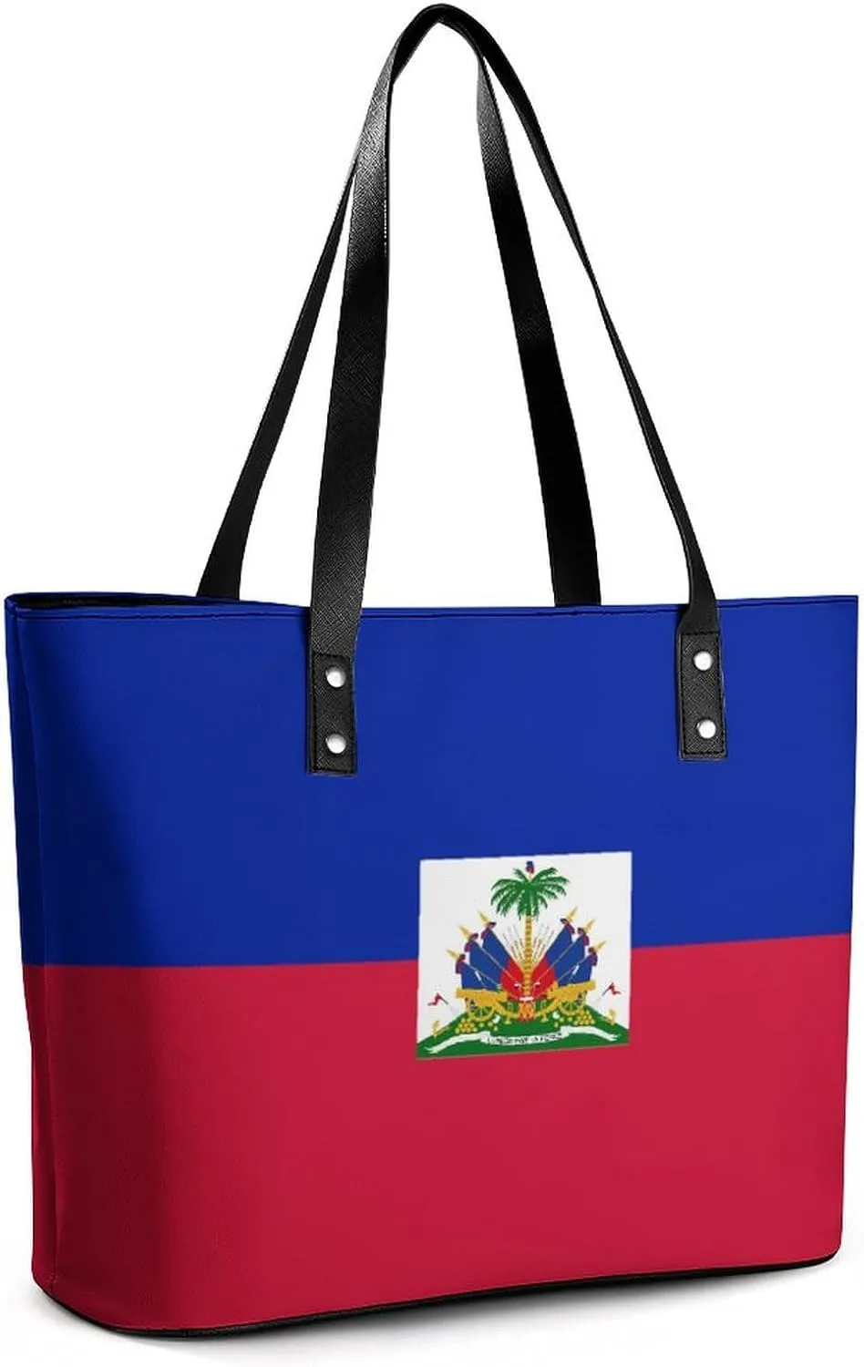 Herm Flag Large Capacity Women’s Tote Bag Stylish Leather Handbag for Travel