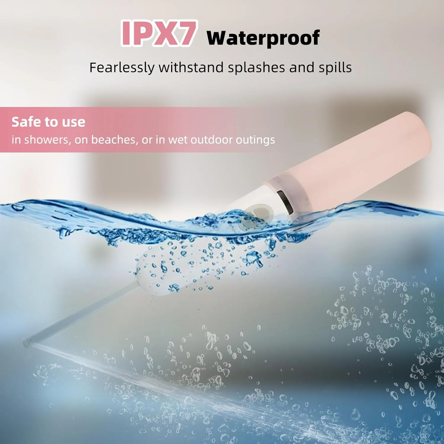 Hibbent Portable Bidet for Travel, High Pressure Handheld Electric Bidet Sprayer, Rechargeable Travel Bidet for Women & Men, Personal Hygiene Cleaning, Soothing Postpartum Care, perineal, Pink