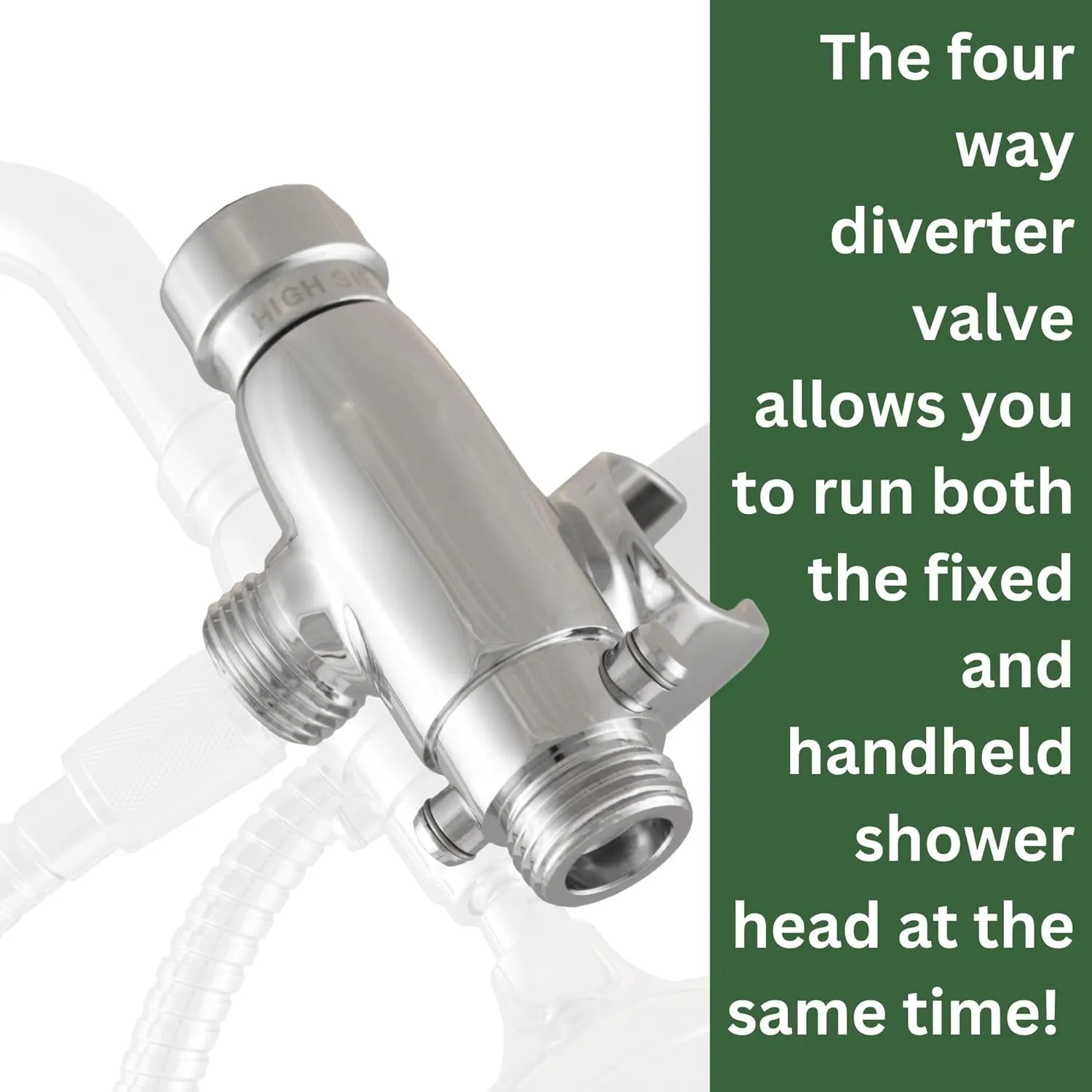 High Sierra Showerheads® - Solid Metal 1.5 GPM Low-Flow 4-Way 'Half Dome' Shower Head and Handheld Combination w/Slip-Free Grip - Oil Rubbed Bronze