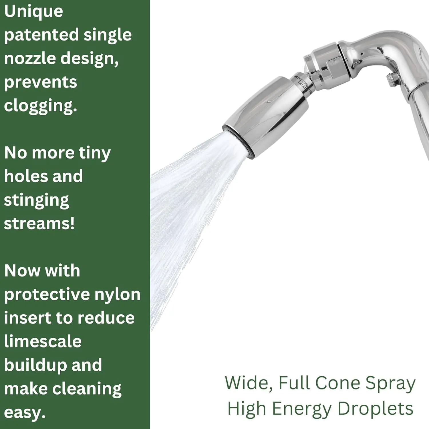 High Sierra Showerheads® - Solid Metal Handheld Shower Head with Pressure and Flow Control Valve - High-Flow 2.0 GPM - Chrome