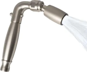 High Sierra Showerheads® - Solid Metal Handheld Shower Head with Trickle Valve - High Flow 2.0 GPM: Brushed Nickel Finish