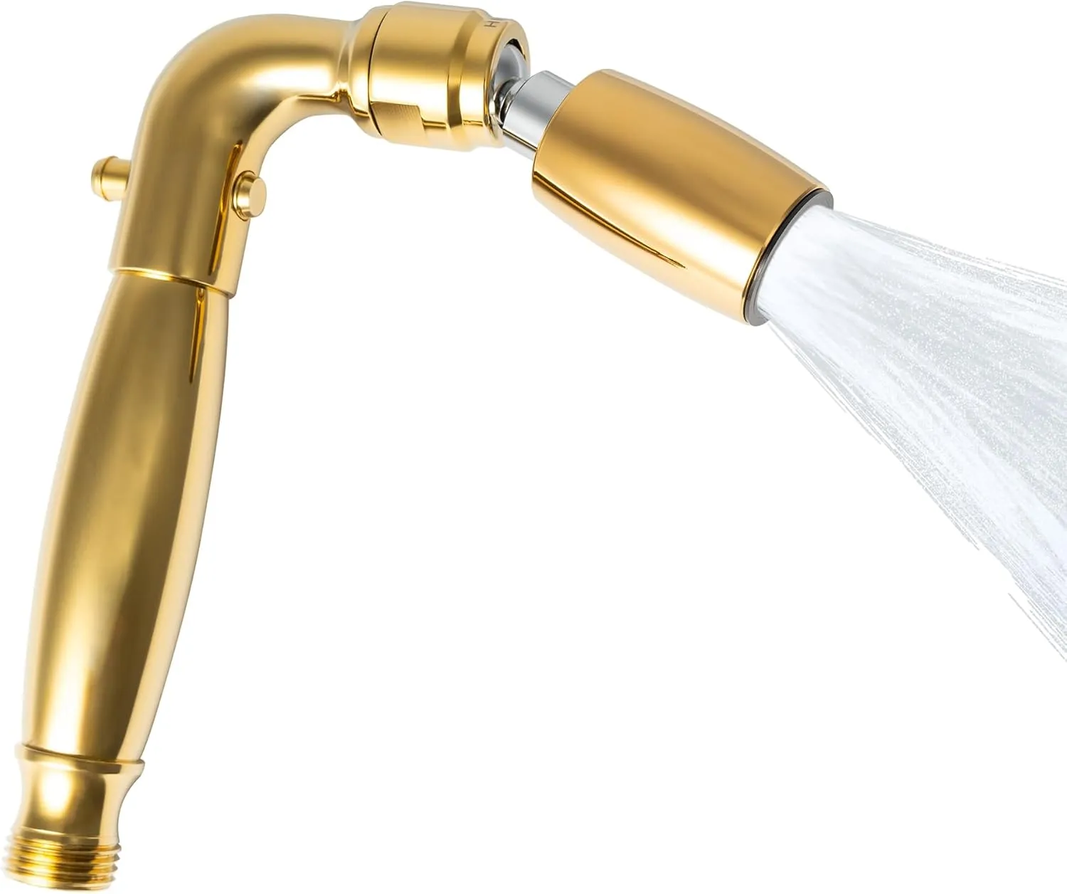 High Sierra Showerheads® - Solid Metal Handheld Shower Head with Trickle Valve - HighFlow 2.0 GPM: Polished Brass Finish