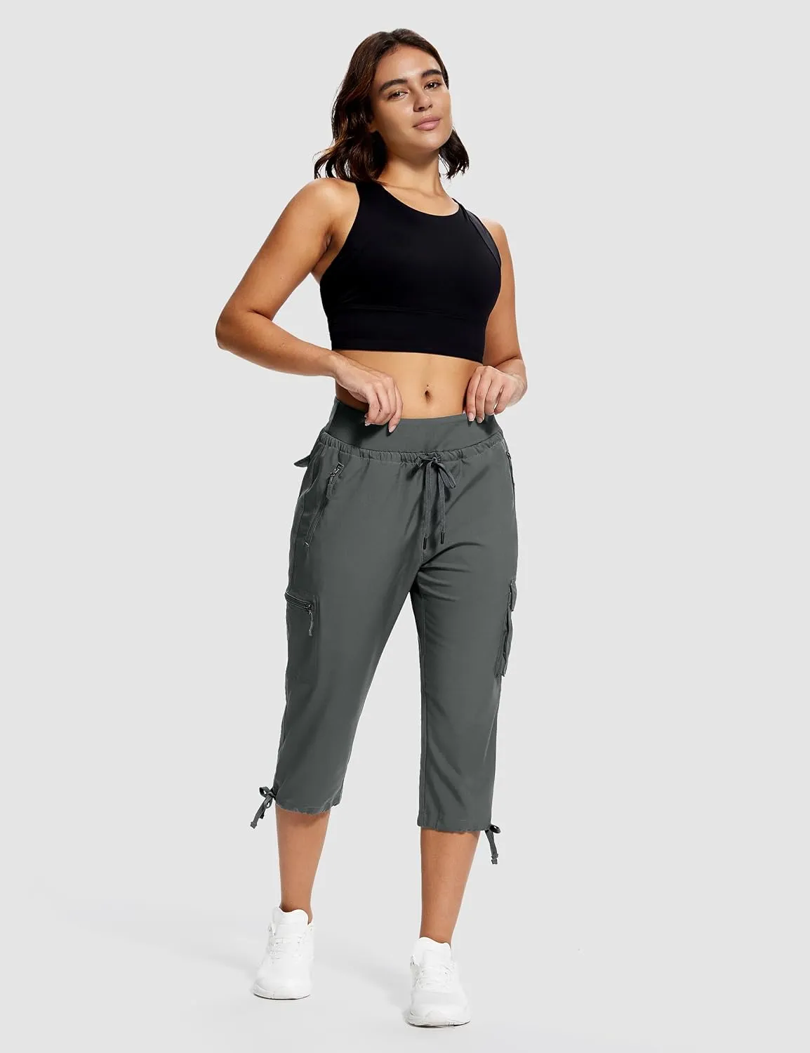 Hiking Capris for Women with Pockets Lightweight Quick Dry Cargo Capri Travel Pants Women Casual Women's Capris