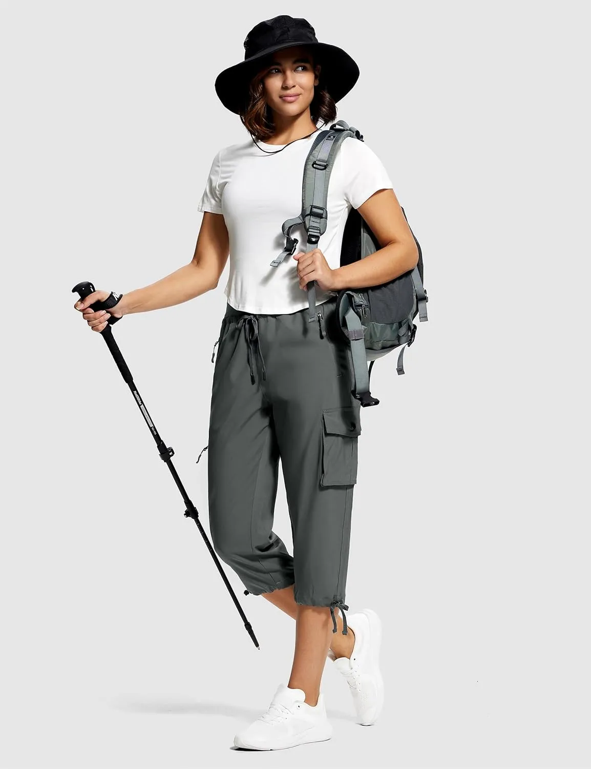 Hiking Capris for Women with Pockets Lightweight Quick Dry Cargo Capri Travel Pants Women Casual Women's Capris