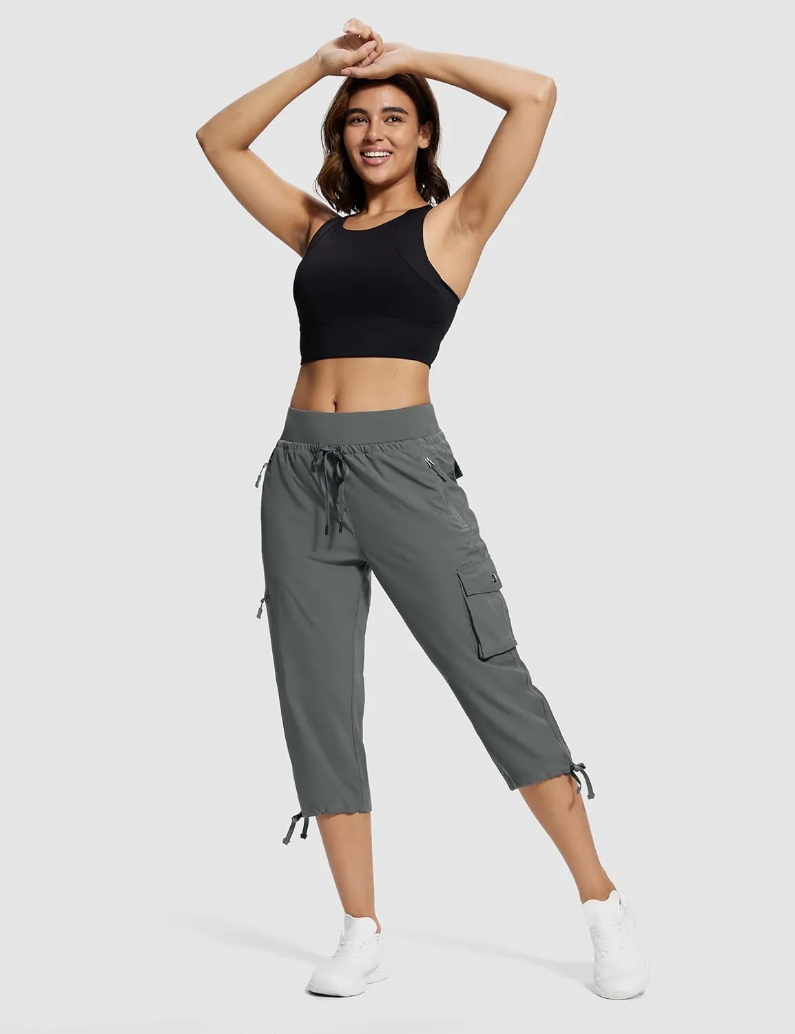 Hiking Capris for Women with Pockets Lightweight Quick Dry Cargo Capri Travel Pants Women Casual Women's Capris