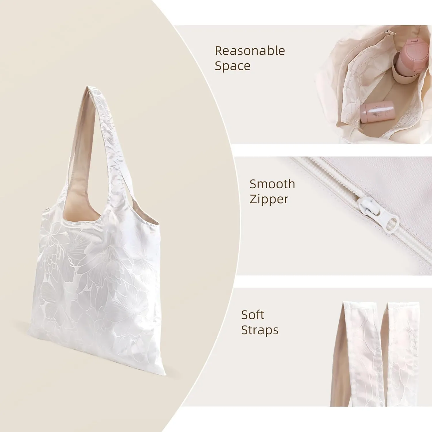 Hobo Bags for Women, Large Capacity Designer Shoulder Tote Bag with Zipper