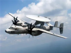 Home Comforts Northrop Grumman E-2 Hawkeye US - Canvas Print - Vintage Art Reproduction, Wall Décor (16x24 inches) - Comes Stretched on the Canvas Bars