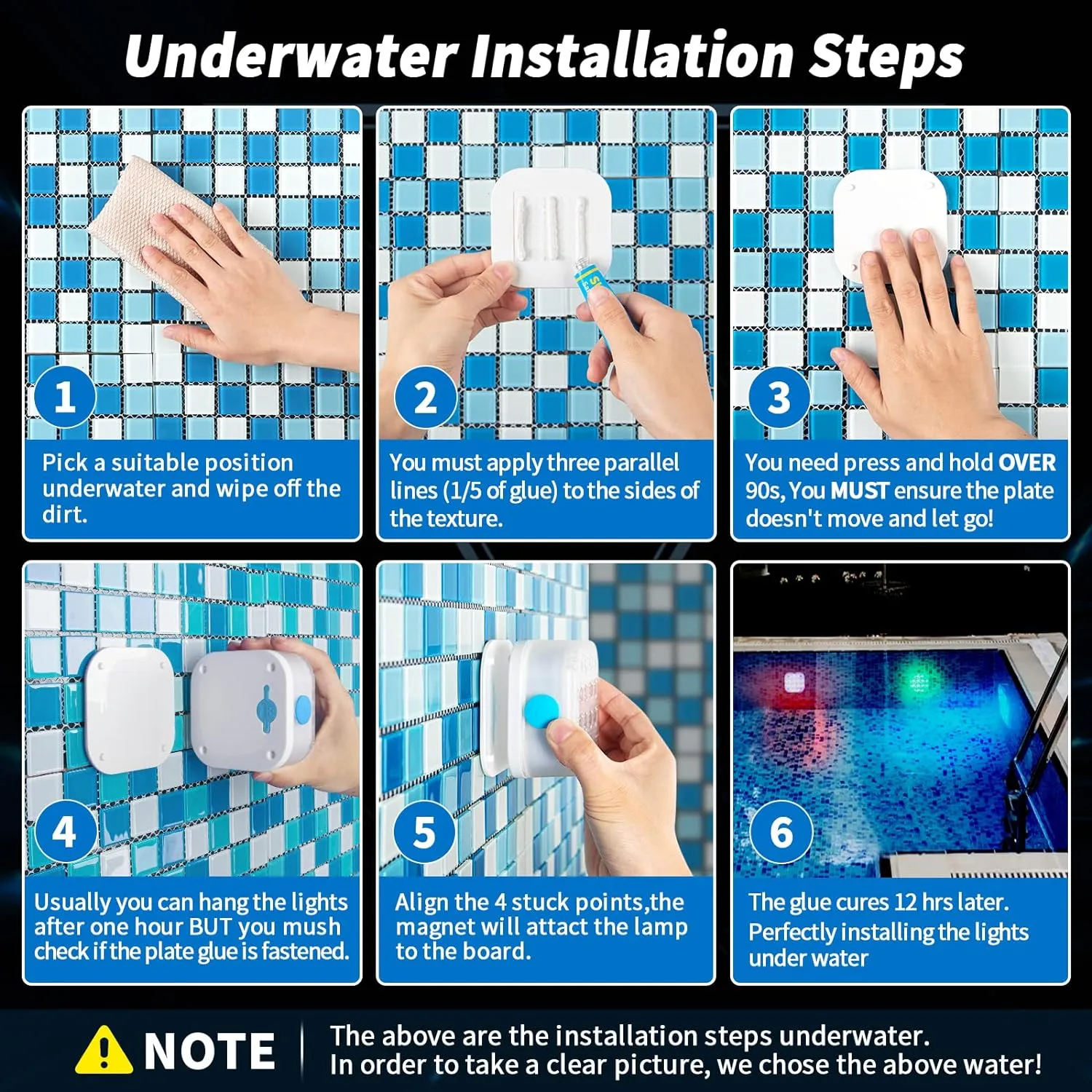 Homly Rechargeable Submersible Pool Lights with Remote, Waterproof Underwater Charging Battery Operated Controlled 16 Color Changing LED with Magnet Floating Lights Pool Pond Decoration 1 Pack