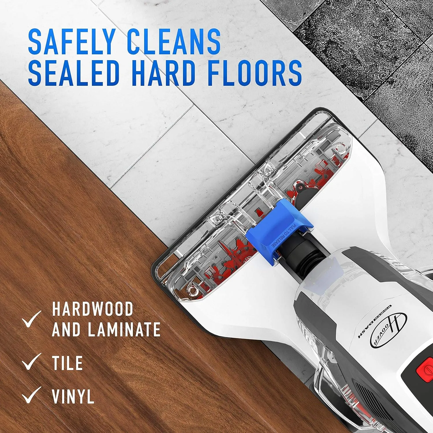 Hoover PowerDash Pet Hard Floor Cleaner Machine, Lightweight Floor Cleaning Machine, Floor Scrubber with Spin Scrub Brushes, Fast Drying System, Ideal for Hardwood, Vinyl, Tile, Laminate and More